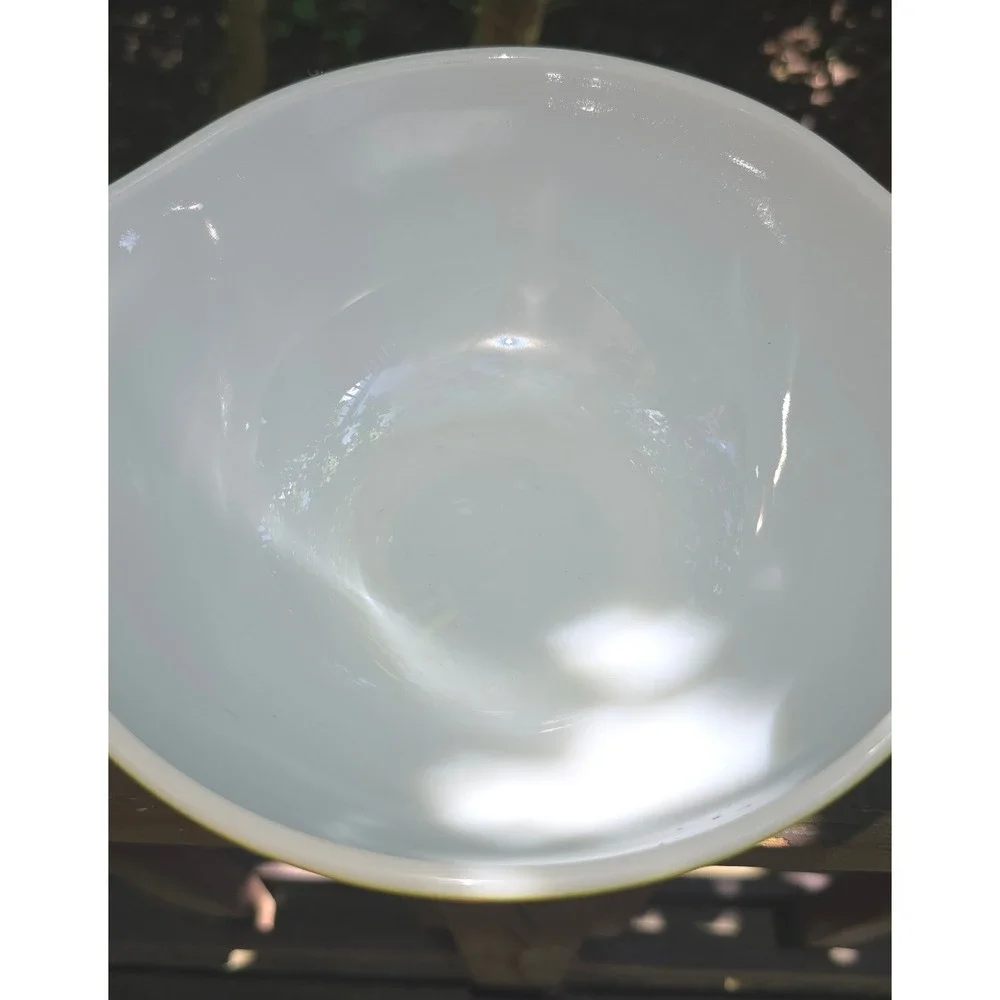 Vintage Pyrex Spring Blossom Green Crazy Daisy Cinderella Mixing Bowl Set 4